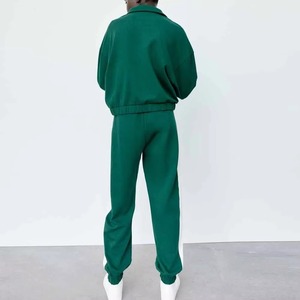 ชุดวอร์มสองชิ้นแบบลำลองมีซิปสำหรับผู้หญิงกางเกงวอร์มกางเกงวิ่งที่มีน้ำหนักเบาและดูสวย - Product Image 2