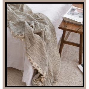 Cubrecama 100% Algodón Natural Ligero, Colcha Suave y Transpirable Color Crema Sólido, Lavable, Estilo Sencillo, Origen Turquía - Product Image 6