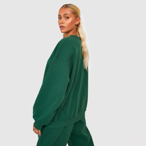 Sudadera de Invierno 2025 OEM, Tejida, Ecológica, Cortavientos, para Mujer, Precio Económico, Talla Grande, Hombros Caídos, Logotipo Frontal, Manga Murciélago - Product Image 2