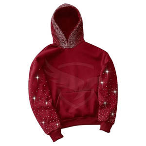 Tamaño adulto 100% algodón poliéster strass Sudadera con capucha transpirable manga larga strass Sudadera con capucha de calidad superior strass Sudadera con capucha - Product Image 1