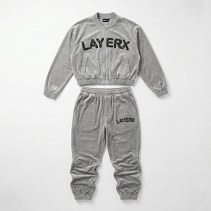 Conjunto Deportivo para Mujer, Ligero y Transpirable, de Algodón, con Sudadera con Pedrería, Pantalones Holgados, Estilo Urbano, Lavado Vintage - Product Image 2