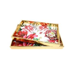 Bandeja de Servir de Madera Esmaltada Ligera, Fácil de Transportar - Product Image 1