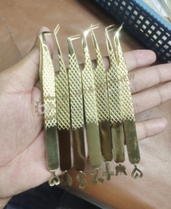 Pinzas para Pestañas Personalizadas en Oferta, Pinzas con Punta de Fibra, Color Rosa y Blanco, Pinzas para Pestañas de Acero Inoxidable - Product Image 6