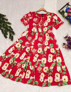 Maxi vestido de diseñador para mujer, elegante vestido largo escalonado con estampado étnico, tela suave, ajuste holgado, Ideal para trajes de verano y Resort - Product Image 6