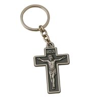 Porte-clés en métal religieux personnalisés de qualité supérieure, porte-clés en forme de croix, souvenirs et cadeaux chrétiens