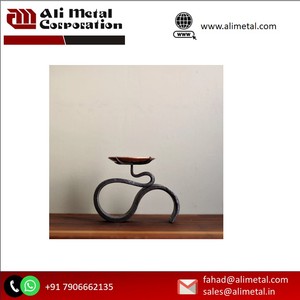 luxurious metal glass wedding candlestick road guide dining table center metal <b>candle</b> <b>holder</b> Customizable Design - Product Image 2