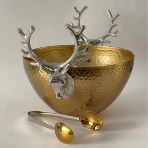 Vintage <b>Gold</b> Wine Beer Large Bowl <b>Ice</b> <b>Bucket</b> Beer Chiller Tin <b>Ice</b> <b>Bucket</b> Party Tub Metal Handmade Steel and Copper <b>Ice</b> <b>Bucket</b> - Product Image 2