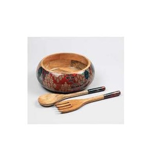 Juego de cuencos para servir sopa y ensalada con forma de cara humana de madera natural con cuencos de madera para servir alimentos seguros - Product Image 5
