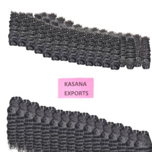 Vente en gros d'extensions de cheveux humains vierges vietnamiennes à donneur unique dentelle à vague profonde à double trame de couleur naturelle - Product Image 3