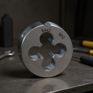 Macho y terraja redondos de acero de alta velocidad (HSS) para roscas métricas gruesas - Product Image 3
