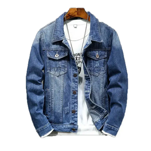 Chaqueta vaquera para otoño Chaqueta vaquera ajustada Logotipo personalizado Diseño elegante Deportes - Product Image 1