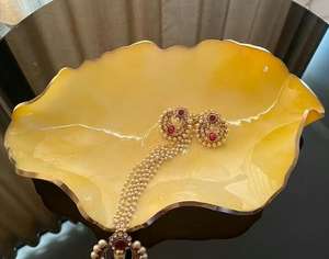 TAQI CRAFT Bol rond en résine d'Inde pour servir des salades de fruits ou comme accent décoratif de fête - Product Image 3