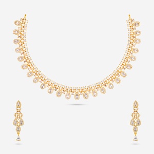 Zircon Necklace 188731 Elegant <b>Wedding</b> <b>Accessory</b> with Dazzling Zircon Stones - Product Image 1