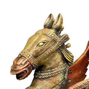 Estatua de Pegaso Alado de Estilo Tradicional, Diseño Animal, Estatua de Pegaso con Alas de Madera - Product Image 4