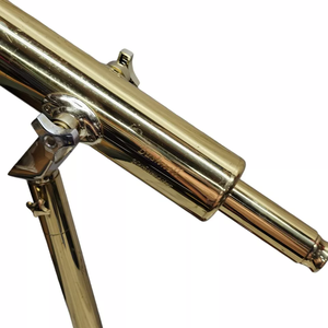 Télescope en laiton massif de style viking avec base en bois, article cadeau - Product Image 2