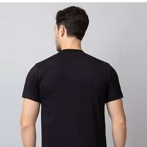 Everyday Wear Men's Organic Cotton Knitted T-Shirt with Soft Breathable Eco-Friendly <b>Fabric</b> Oversized Fit at Wholesale Price - Product Image 2