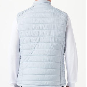 Veste sans manches d'hiver pour hommes, chaude, épaisse, brillante, couleur, design masculin, logo personnalisé, gilet matelassé, manteau en duvet, service OEM - Product Image 4