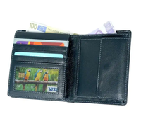 Portefeuille en cuir véritable RFID pour homme WRIZA, design court et fin, durable, avec pochette à monnaie et doublure en cuir de qualité supérieure, pour un style quotidien élégant