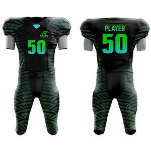 Uniforme de football américain en gros, style tendance, à manches courtes, respirant et disponible en grandes tailles, fabriqué au Pakistan - Product Image 1