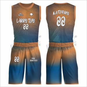 Couleurs et noms personnalisables d'uniforme de basket-ball pour des tenues d'équipe professionnelle de ligue et d'université - Product Image 1