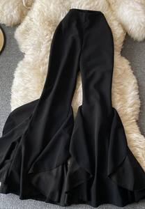 กางเกงขาบานเอวสูงสำหรับผู้หญิงกางเกงขายาวพิมพ์ลายลำลองฤดูใบไม้ผลิ - Product Image 6