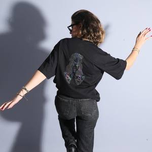 Personalizable Diseño Reflectante Unisex Oversize Camiseta % 100 Algodón - Product Image 4