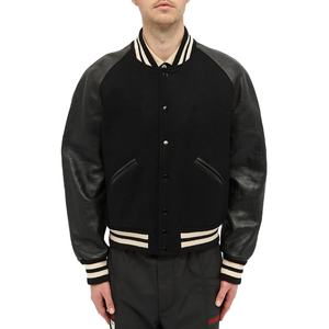 แจ็คเก็ตเบสบอลเปล่าแบบขายส่ง / แจ็คเก็ตวาร์ซิตี้แบบอเมริกัน  รับสกรีนโลโก้ แจ็คเก็ตเลตเตอร์แมนผู้ชาย - Product Image 1