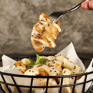 Deliciosa Salsa Cremosa de Queso y Pollo de 1KG Lista para Comer, para Pollo Frito Crujiente y Sabrosas Empanadas, Sabor Original a Leche en Bolsa - Product Image 1