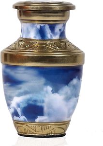 American Style Brass Cremation Urn for Ashes Customized Logo Small Urns with Velvet <b>Box</b> Wholesale Funeral Supplies - Product Image 6