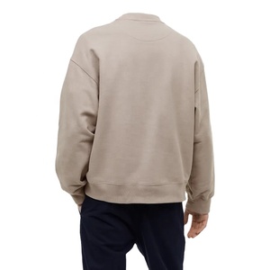 Nuevo diseño Sudadera de cuello redondo de gran tamaño 400gsm algodón de peso pesado gota hombro sudadera en blanco para hombres - Product Image 4