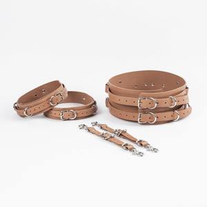 Fabricant personnalisé BDSM Bondage taille ceinture et cuisse poignets cuir de vachette différentes couleurs BDSM-0059 - Product Image 1
