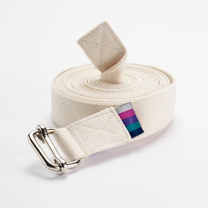 Ceintures réglables en coton de sangle de yoga en nylon de logo personnalisé en gros pour l'exercice - Product Image 4