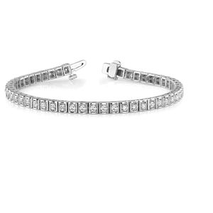 Round Cut Diamond Alinta In Line Prong Set Pulsera de tenis para mujer - Product Image 1