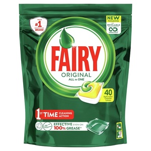 <b>Fairy</b> Platinum XXL Pack All in One Dishwasher Tablets Lemon 70's - Product Image 6