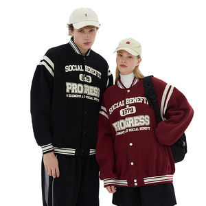 Men's Custom College Varsity Letterman <b>Jacket</b> Thin Winter Wool Flight <b>Pilot</b> Style Stand Collar Waterproof Windproof Breathable - Product Image 1
