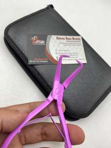 Vente en gros Kit d'outils d'extension de cheveux en acier inoxydable de qualité chirurgicale violet lavande de qualité supérieure Ensemble de pinces à poudre avec logo personnalisé - Product Image 2