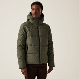 2025 nouvelle marque Logo personnalisé hommes bouffantes avec capuche meilleure qualité promotionnelle mode hiver hommes Olive bouffant doudoune - Product Image 1