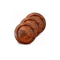 Crescent Crafts Plat et assiette de service en bois lisse et écologique Vaisselle de tous les jours durable