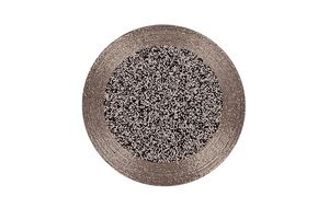 Lead-Free Antique Glass Beaded Decorative Placemat Heat Resistant <b>Mats</b> in <b>Blue</b> Ivory for Center <b>Table</b> or Side Inclusions - Product Image 4