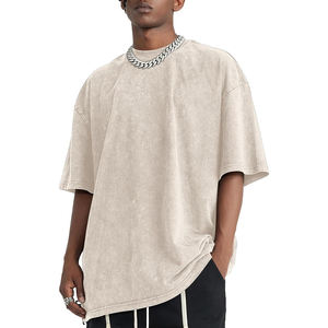 Venta al por mayor personalizado Vintage ácido lavado ecológico Anti-Pilling transpirable 100% algodón camiseta de los hombres de ajuste regular - Product Image 3