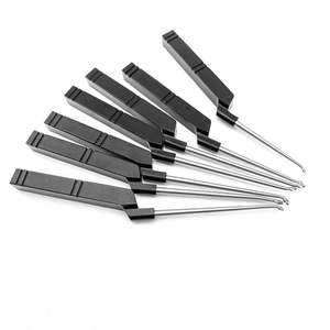 Juego de instrumentos de cirugía ortopédica veterinaria, fuente de alimentación manual, cureta de hueso de punta de 3 tipos con mango de aluminio negro - Product Image 3