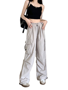 Pantalones Anchos de Pana Fluida para Mujer, Pantalones Vintage Casuales, Holgados, Estilo Baggy, Tendencia Estética, Largos, para Primavera y Otoño - Product Image 5