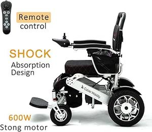 Nuevo diseño moderno, plegable, fácil de desactivar, cinturón de seguridad, silla de ruedas eléctrica con batería extraíble duradera para discapacitados - Product Image 5