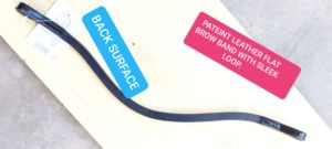 Banda Frontal de Cuero Sintético Plano y Delgado de Alta Calidad, Accesorio para Brida Inglesa, Acabado Brillante Negro Premium - Product Image 5