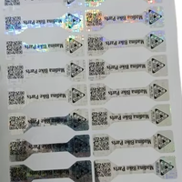 Étiquettes d'emballage professionnelles durables en papier adhésif découpé à froid, holographique argenté haute visibilité, impression thermique, Digiteltech P3 BD