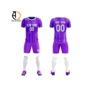 Uniforme de football personnalisé de haute qualité pour équipe de football junior, maillot de sublimation avec impression de nom, ensembles de shorts, faible MOQ - Product Image 6