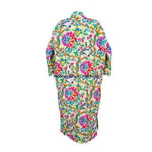 Nouvelle arrivée Veste matelassée pour femmes Impression numérique peinte à la main Kantha 100% coton biologique Écologique - Product Image 6