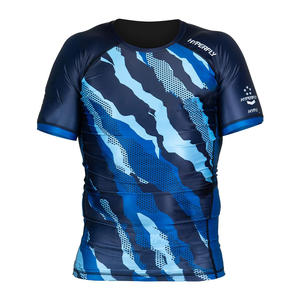 Customized Men's Short Nylon <b>Compression</b> <b>Shirt</b> UPF50+ Rash Guard Gym MMA Use Sublimated Printing Plain Pattern - Product Image 1