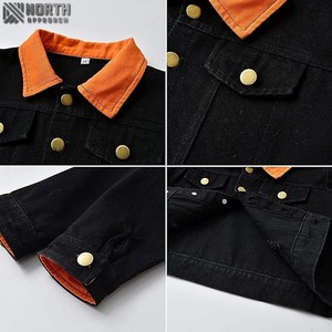 Veste en jean à boutons confortable pour bébés garçons et filles enfants et tout-petits manteaux en jean pour hommes avec logo avant pour vêtements d'extérieur d'hiver - Product Image 6