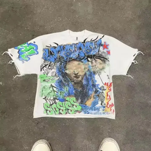 Fabricant sur mesure T-shirt ample en coton 100% de haute qualité Impression graphique DTG T-shirt lourd unisexe - Product Image 6